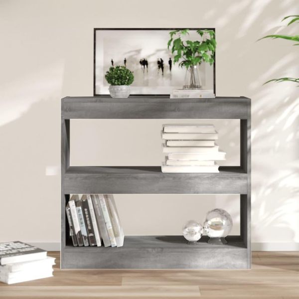 The Living Store Libreria/Divisorio Grigio Sonoma 80X30X72 Cm-image