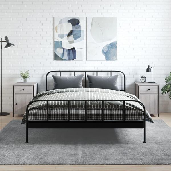 Maison Exclusive - Comodini 2 Pz. Grigio Sonoma 40X42X60 Cm Materiale Ligneo-image