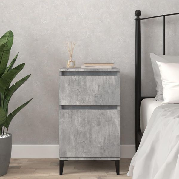 Vidaxl Comodino Grigio Cemento 40X35X70 Cm - Comodino - Tavolini - Armadio - Comodino-image