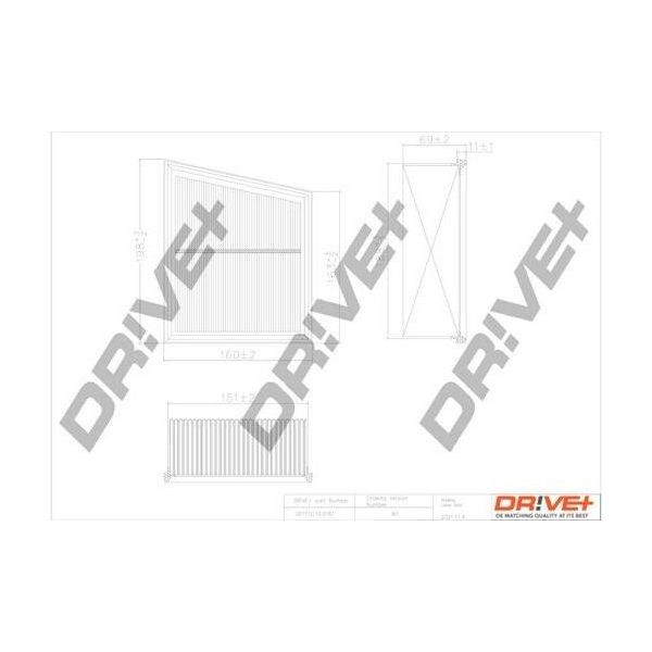 Dr!Ve+ DP1110.10.0161 - Filtro Aria Oe 1516 725 Per B-Max, Fiesta Vi, Ka+ (Fk), Tourneo Connect, Transit Courier, Ecosport, 2 (De, Dh)-image