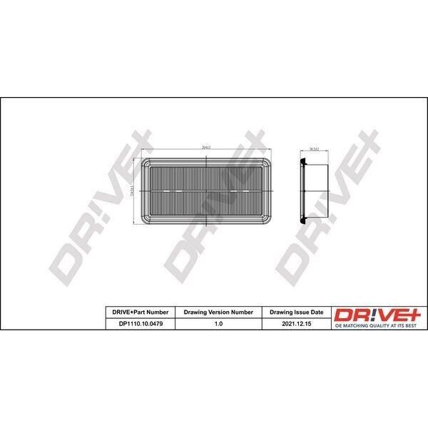 Dr!Ve+ DP1110.10.0479 - Filtro Aria Oe 28113 1G000 Per Accent Iii (Mc), Rio Ii (Jb)-image