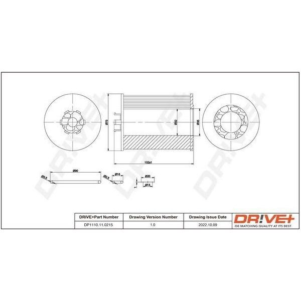 Dr!Ve+ DP1110.11.0215 - Filtro Olio Oe 11427511161 Per Serie 5 (E60), Serie 5 (E61), Serie 6 (E63), Serie 6 (E64), Serie 7 (E65), X5 (E53)-image