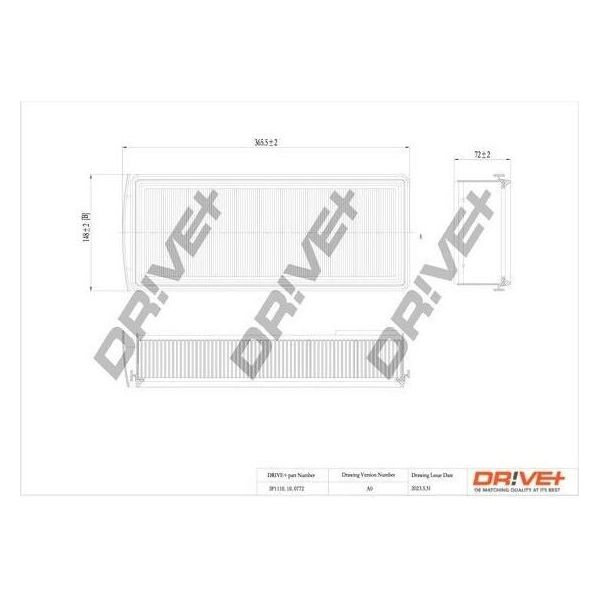 Dr!Ve+ DP1110.10.0772 - Filtro Aria Oe 13718510239 Per X6 (F16), X6 (E71), X5 (F15, F85), X5 (E70), X4 (F26), X3 (F25), Serie 7 (F01), Serie 6 (F06), Serie 6 (F13), Serie 6 (F12), Serie 5 (F11), Serie 5 Gt (F07), Serie 5 (F10), Serie 4 (F36), Serie 4 (F32, F82), Serie 4 (F33), Serie 3 (F31), Serie 3 Gt (F34), Serie 3 (F30)-image