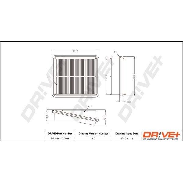 Dr!Ve+ DP1110.10.0467 - Filtro Aria Oe 17220 Pwa 505 Per Jazz Ii-image