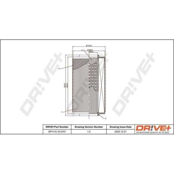 Dr!Ve+ DP1110.10.0747 - Filtro Aria Oe 1444 Sg Per Jumper, Ducato, Boxer-image