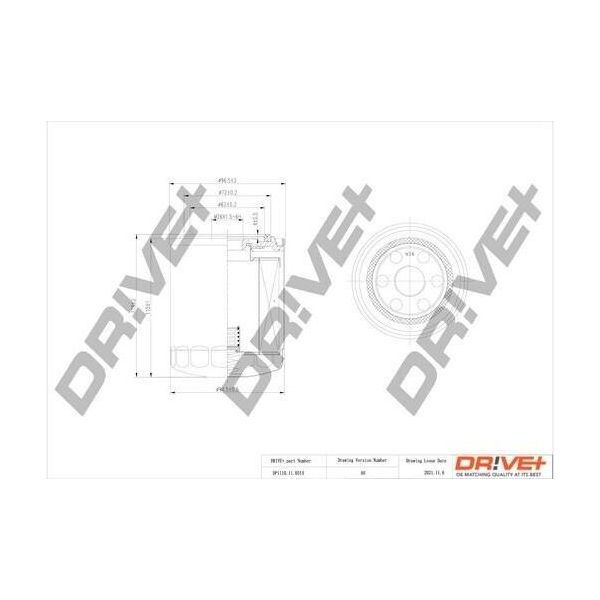 Dr!Ve+ DP1110.11.0313 - Filtro Olio Oe 2630042040 Per Galloper I, Galloper Ii (JK-01), Terracan (Hp), Carnival Iii (Vq), Carnival Ii (Gq), Sorento I (Jc)-image