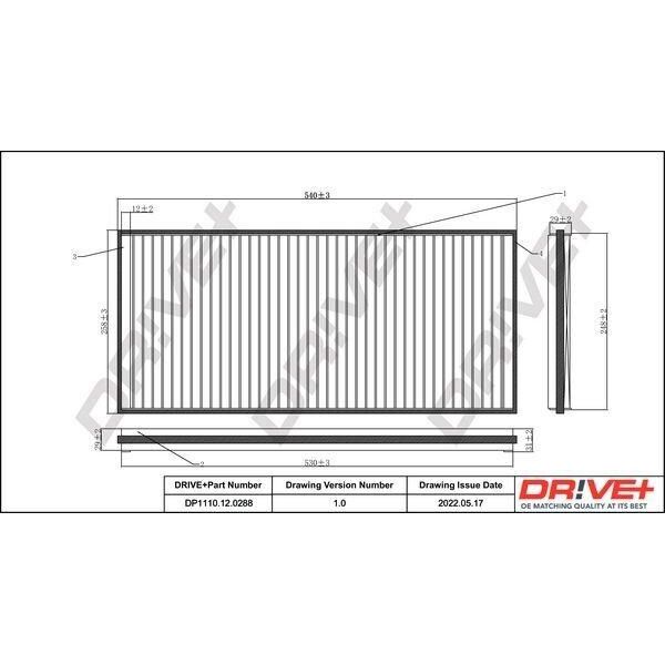 Dr!Ve+ DP1110.12.0288 - Oe 64 31 2 218 428 Filtro Aria Per X5 (E53), Range Rover Iii (L322), Range Rover Iv (L405)-image