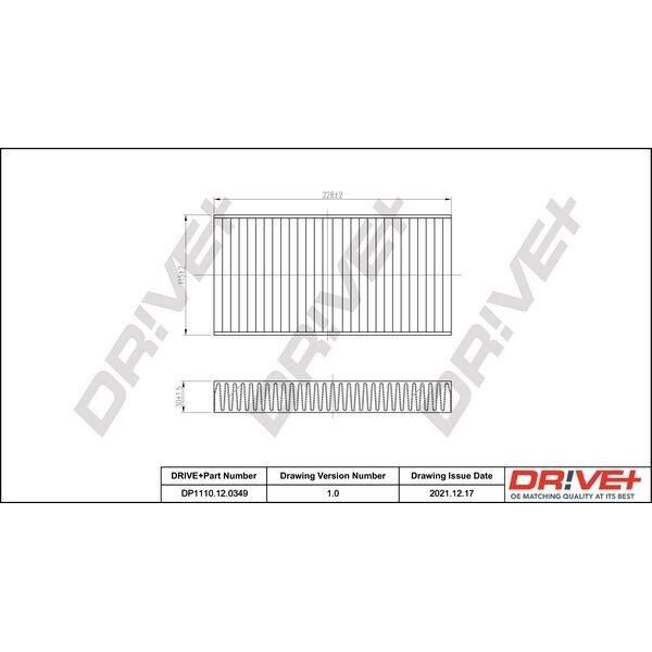 Dr!Ve+ DP1110.12.0349 - Filtro Aria Abitacolo Oe K05058040AA Per Pt Cruiser (Pt)-image