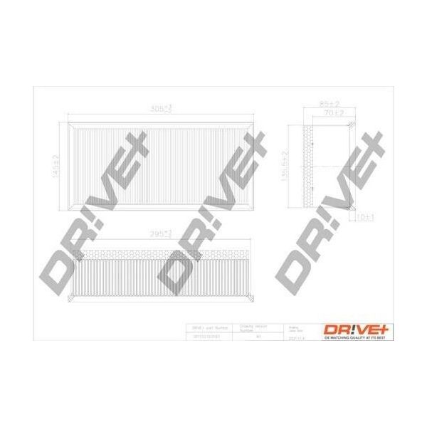 Dr!Ve+ DP1110.10.0197 - Filtro Aria Oe 17801 0R010 Per Avensis (T25), Corolla Verso (E12)-image