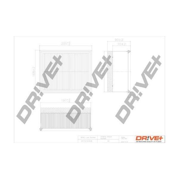 Dr!Ve+ DP1110.10.0408 - Oe 1444 Qe Luftfilter FüR Xsara, 206 Cc (2D), 206 (2A/C), 206 (2E/K), 206 Sw (2E/K)-image