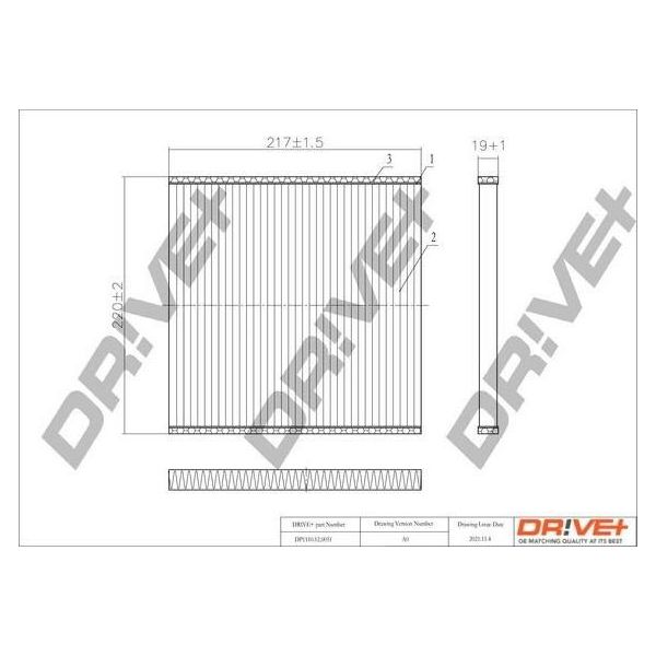Dr!Ve+ DP1110.12.0051 - Filtro Aria Abitacolo Oe 871394701083 Per Rx (U3), Rx (L1), Yaris Verso (P2), Yaris (P9), Yaris (P1), Prius Plus (W4), Prius (W3), Previa Iii (R2, R5), Previa (R3), Previa (R1, R2), Celica (T23), Celica (T20), Camry (V3), Camry (V2), Avensis Verso (M2)-image