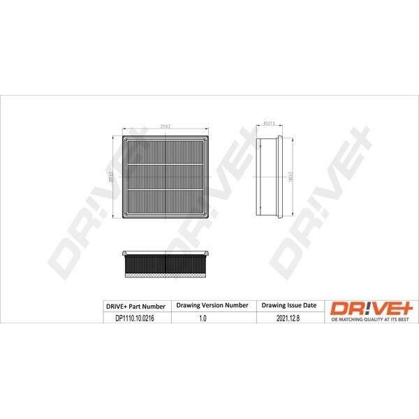Dr!Ve+ DP1110.10.0216 - Filtro Aria Oe 93188723 Per Corsa D (S07)-image