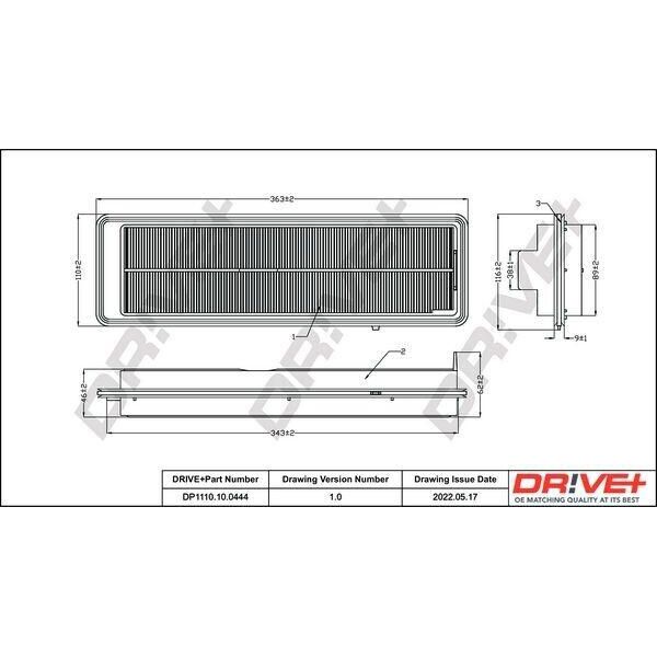 Dr!Ve+ DP1110.10.0444 - Filtro Aria Oe 17220 Rbd E00 Per Accord Vii-image