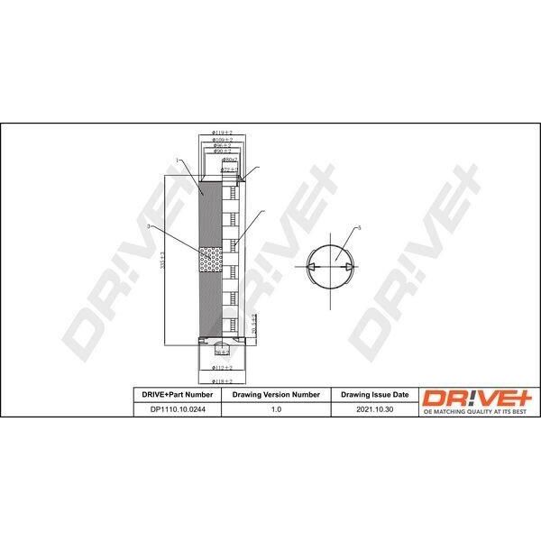 Dr!Ve+ DP1110.10.0244 - Oe 646 094 00 04 Filtro Aria Per Classe C (CL203), Classe C (S203), Classe Clc (CL203), Classe C (W203), Clk (C209)-image