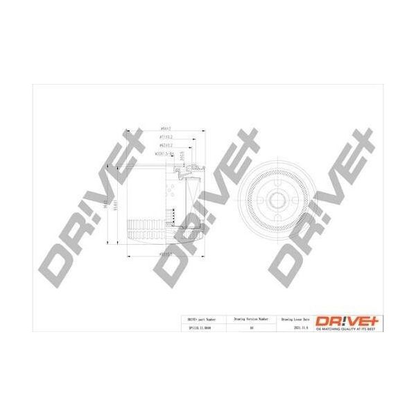 Dr!Ve+ DP1110.11.0048 - Filtro Olio Oe 30887496 Per V40 (645), S40 I (644)-image