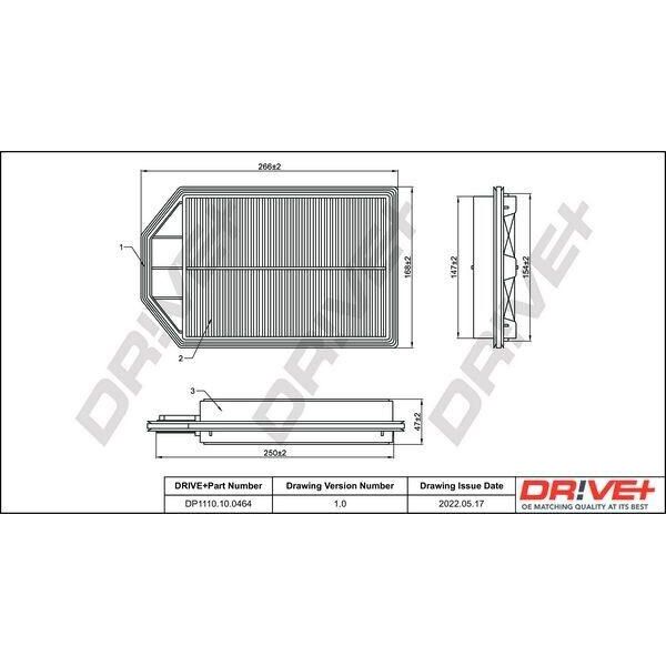Dr!Ve+ DP1110.10.0464 - Filtro Aria Oe 17220 Rza 000 Per CR-V Iii (Re)-image