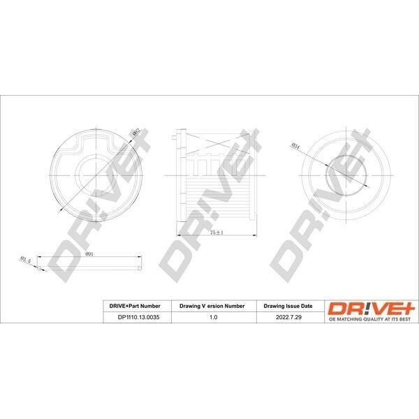 Dr!Ve+ DP1110.13.0035 - Filtro Carburante Oe 190651 Per Berlingo, C5 I (Dc), C5 I (De), Jumpy (U6U), Jumpy (B), Xsara, Scudo, Ulysse, 406, 607 (9D, 9U), 806 (221), Expert (224), Expert (222), 206 (2A/C), 206 Sw (2E/K), 306, 307, 307 Sw (3H), Expert (223), Partner (5, G)-image