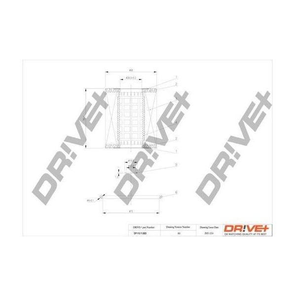 Dr!Ve+ DP1110.11.0053 - Filtro Olio Oe 11 42 2 247 392 Per Serie 5 (E39), Serie 7 (E38), X5 (E53), Serie 3 (E46), Range Rover Iii (L322)-image