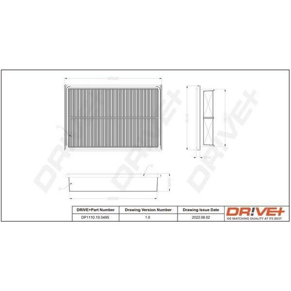 Dr!Ve+ DP1110.10.0495 - Filtro Aria Oe Lfbl 13Z40 Per 3 (Bl), 5 (Cw), CX-7 (Er)-image