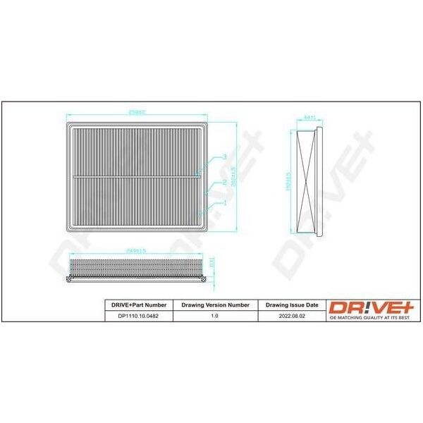 Dr!Ve+ DP1110.10.0482 - Filtro Aria Oe 281132G000 Per Carens Iii (Un), Magentis-image