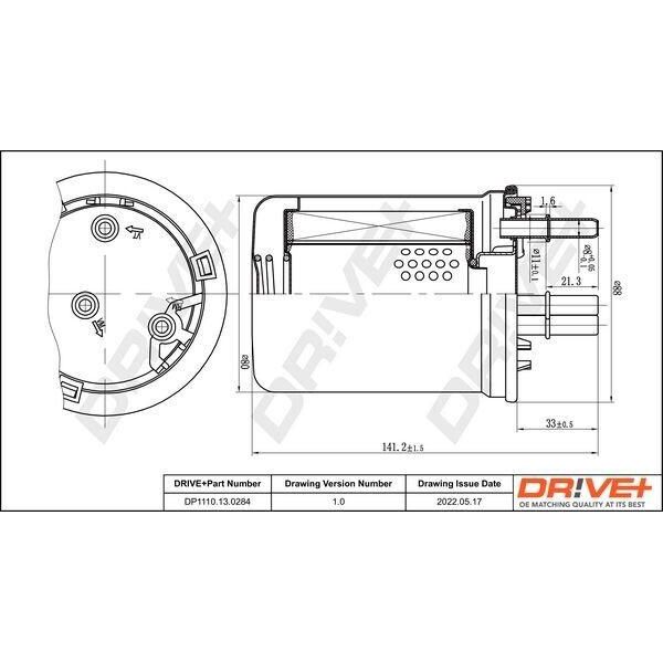 Dr!Ve+ DP1110.13.0284 - Filtro Carburante Oe 6R0127400D Per A1 (8X)-image