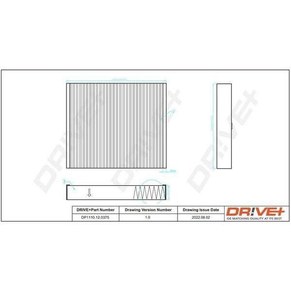 Dr!Ve+ DP1110.12.0375 - Filtro Aria Abitacolo Oe 64319195193 Per Z3 (E36), Z4 (E86), Z4 (E85), Z4 (E89)-image