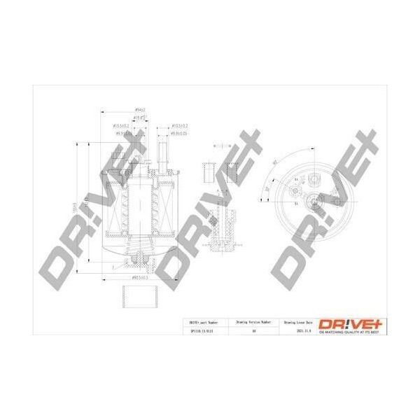 Dr!Ve+ DP1110.13.0113 - Filtro Carburante Oe 164005033R Per Kangoo (Kw), Kangoo (Fw), Laguna Iii, Latitude (L70), Twingo Ii (CN0)-image