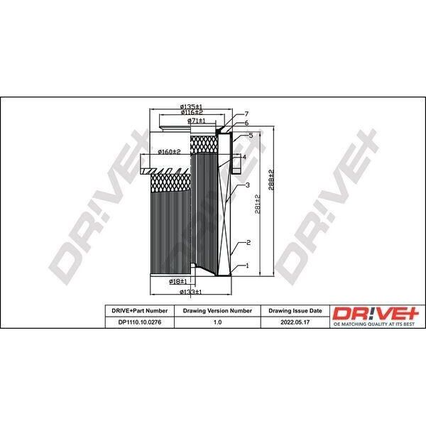 Dr!Ve+ DP1110.10.0276 - Filtro Aria Oe 1909139 Per Panda-image