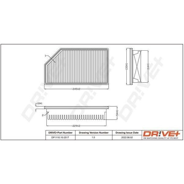 Dr!Ve+ DP1110.10.0517 - Filtro Aria Oe 28113 1W000 Per Rio Iii (Ub)-image