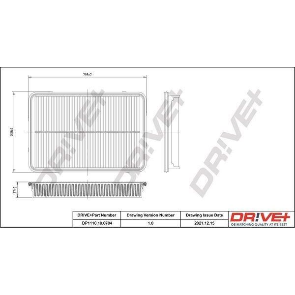 Dr!Ve+ DP1110.10.0704 - Filtro Aria Oe 28113 2W300 Per Grand Santa Fe, Santa Fe Iii (Dm), Sorento Ii (Xm)-image