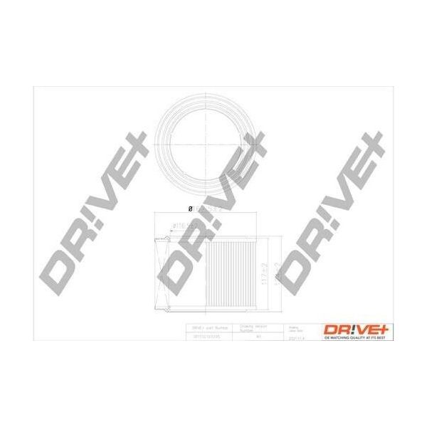 Dr!Ve+ DP1110.10.0745 - Filtro Aria Oe 1444 F5 Per Berlingo, Xsara, Zx (N2), 306, Partner (5, G)-image