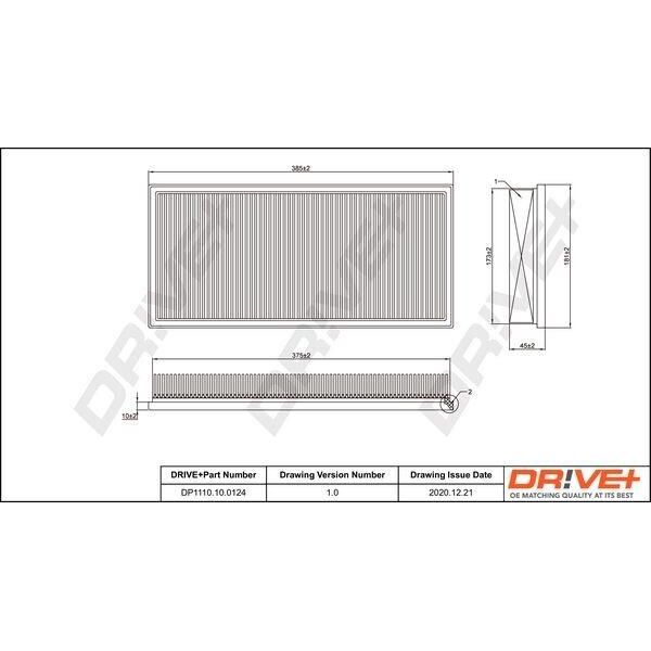 Dr!Ve+ DP1110.10.0124 - Filtro Aria Oe 640 094 02 04 Per Classe A (W169), Classe B (W245)-image