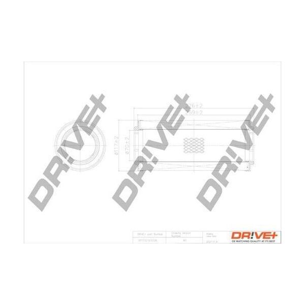 Dr!Ve+ DP1110.10.0726 - Filtro Aria Oe 46552772 Per Idea, Punto-image