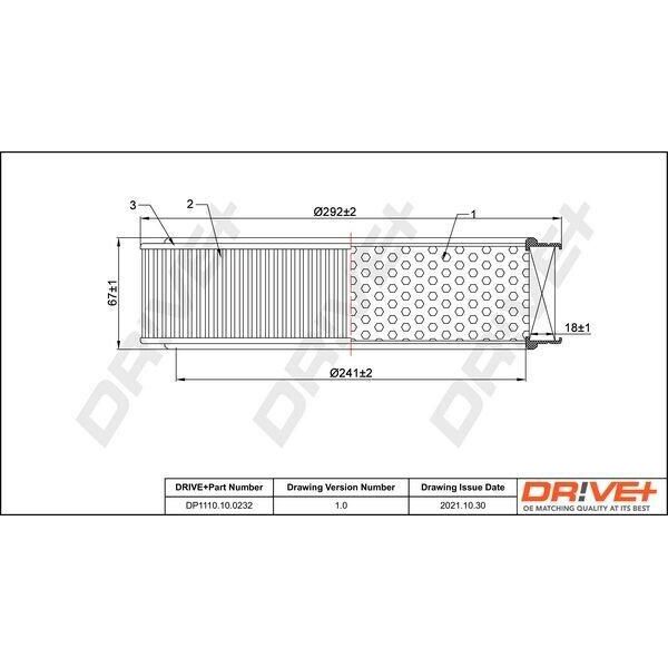 Dr!Ve+ DP1110.10.0232 - Filtro Aria Oe 46536482 Per Seicento-image