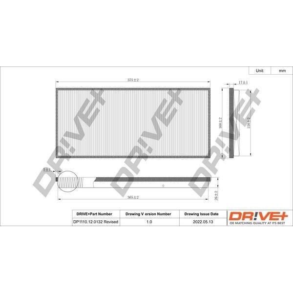 Dr!Ve+ DP1110.12.0132 - Filtro Aria Abitacolo Oe 8303318 Per Sprinter (W903), Sprinter (W904), Sprinter (W901, W902), Sprinter (W905), Sprinter (W909)-image