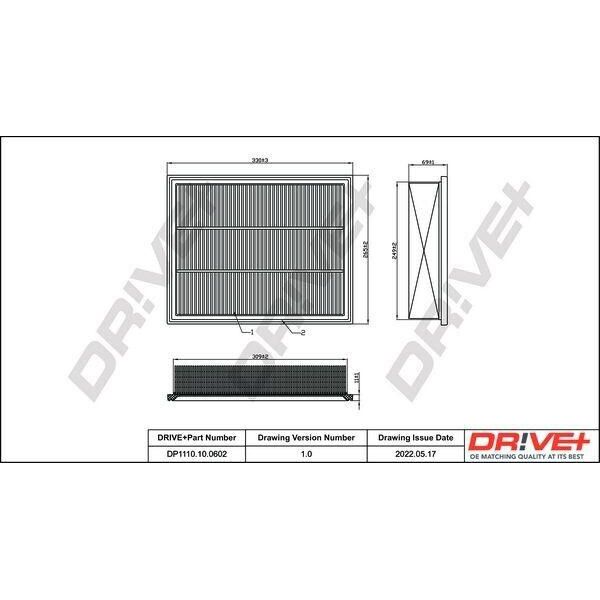 Dr!Ve+ DP1110.10.0602 - Oe 638 090 00 51 Filtro Aria Per Classe V (638/2), Vito (W638)-image