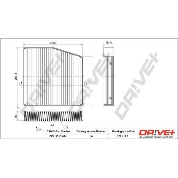Dr!Ve+ DP1110.12.0241 - Oe 246 830 00 18 Filtro Aria Abitacolo Per Cla (C117), Classe A (W176), Classe B (W246), Cla (X117), Classe Gla (X156)-image