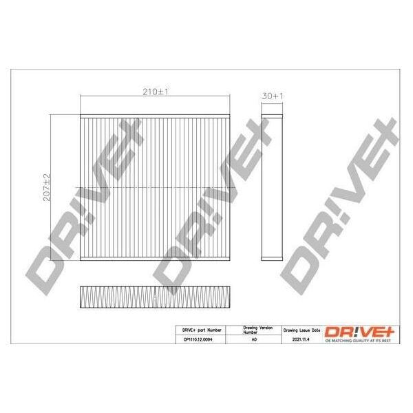 Dr!Ve+ DP1110.12.0094 - Filtro Aria Abitacolo Oe 7701048748 Per Laguna Ii, Vel Satis (BJ0), Laguna I-image
