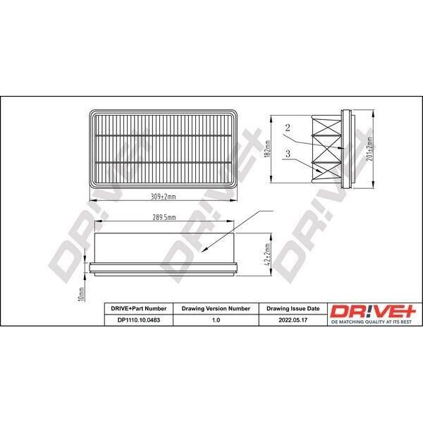 Dr!Ve+ DP1110.10.0483 - Oe 970350300 Luftfilter FüR Frontera B (U99)-image