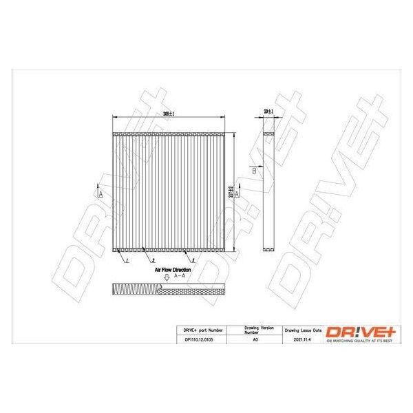 Dr!Ve+ DP1110.12.0105 - Filtro Aria Abitacolo Oe 31369416 Per S40 I (644), V40 (645)-image
