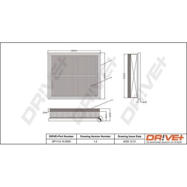 Dr!Ve+ DP1110.10.0093 - Filtro Aria Oe 9121071 Per Movano (X70)-image