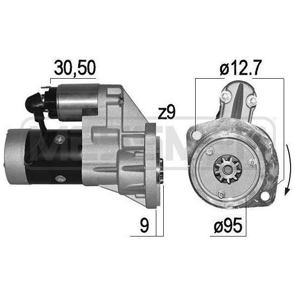 Era 220003A - Oe 1369 14 Motorino Di Avviamento, Starter Per Maverick, Pathfinder Ii (R50), Pick-Up (D21), Pick-Up (D22)-image