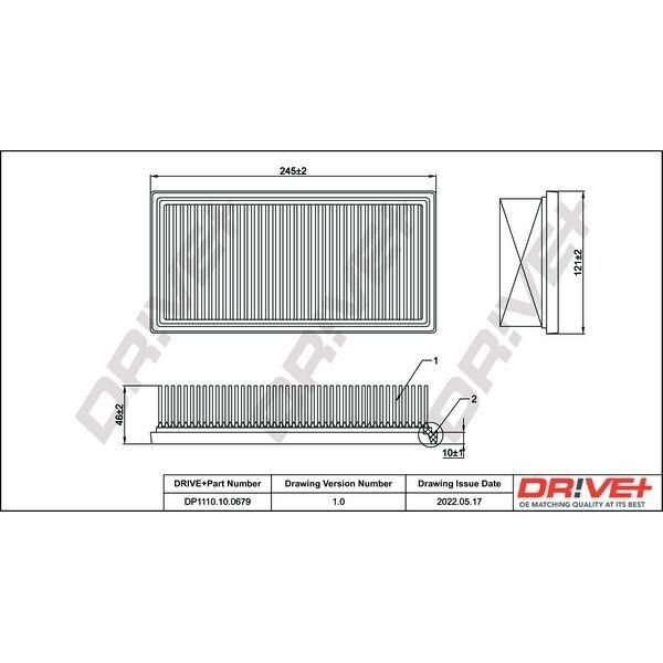 Dr!Ve+ DP1110.10.0679 - Filtro Aria Oe 93193469 Per Agila B-image