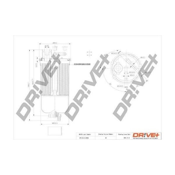 Dr!Ve+ DP1110.13.0045 - Filtro Carburante Oe 6Q0127401D Per Cordoba (6L), Ibiza (6L), Fabia I (6Y), Polo (9N)-image