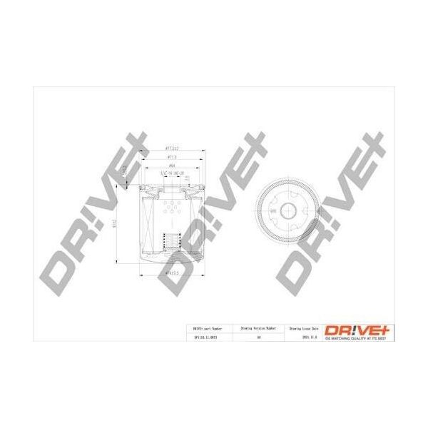 Dr!Ve+ DP1110.11.0073 - Filtro Olio Oe 047 115 561G Per Arosa (6H), Fabia I (6Y), Octavia I (1U), Lupo (6E1, 6X1)-image