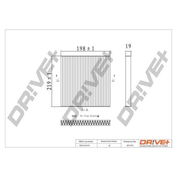 Dr!Ve+ DP1110.12.0174 - Oe 08974 00850 Filtro Aria Abitacolo Per Avensis (T25), Corolla (E12), Corolla Verso (E12)-image