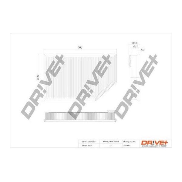 Dr!Ve+ DP1110.10.0194 - Filtro Aria Oe 30748212 Per S60 Ii (134), S60 I (384), S80 Ii (124), V60 I (155, 157), V70 Ii (285), V70 Iii (135), XC60 (156), XC70 Ii (136)-image