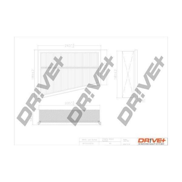 Dr!Ve+ DP1110.10.0110 - Filtro Aria Oe 16546 ET00A Per Grand Scenic Ii (Jm), Megane Ii, Scenic Ii-image