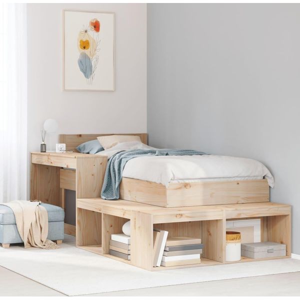 Maison Exclusive - Comodino Con Scrivania 222X107X75 Cm Legno Massello Di Pino-image