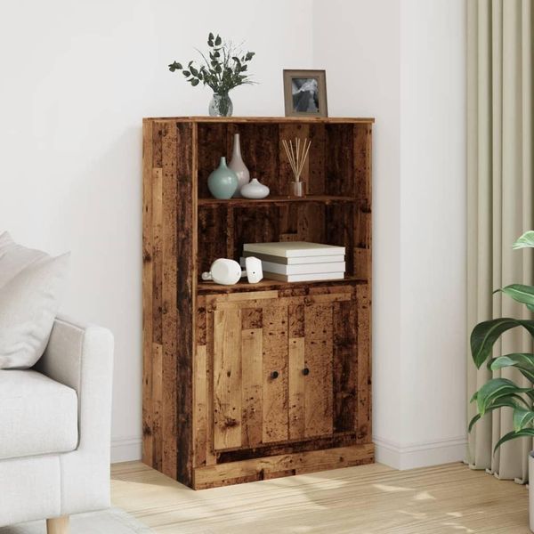 Maison Exclusive - Credenza Alta Effetto Legno Antico 60X35,5X103,5 Cm Materiale Ligneo-image
